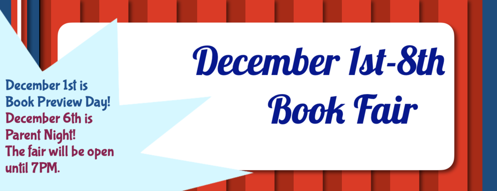 Wells Middle School Book Fair: Dec 1-8